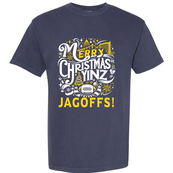 Pittsburgh Christmas Funny Yinz Jagoff Ugly Garment-Dyed Heavyweight T-Shirt