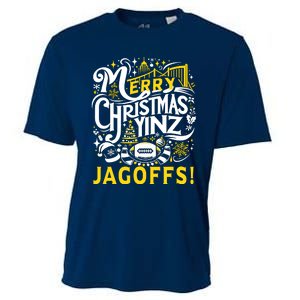 Pittsburgh Christmas Funny Yinz Jagoff Ugly Cooling Performance Crew T-Shirt