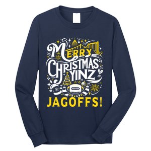 Pittsburgh Christmas Funny Yinz Jagoff Ugly Long Sleeve Shirt