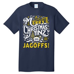 Pittsburgh Christmas Funny Yinz Jagoff Ugly Tall T-Shirt