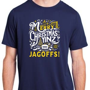 Pittsburgh Christmas Funny Yinz Jagoff Ugly Adult ChromaSoft Performance T-Shirt