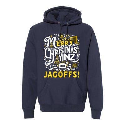 Pittsburgh Christmas Funny Yinz Jagoff Ugly Premium Hoodie