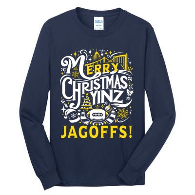 Pittsburgh Christmas Funny Yinz Jagoff Ugly Tall Long Sleeve T-Shirt