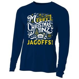 Pittsburgh Christmas Funny Yinz Jagoff Ugly Cooling Performance Long Sleeve Crew