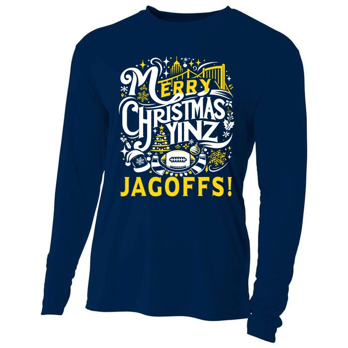 Pittsburgh Christmas Funny Yinz Jagoff Ugly Cooling Performance Long Sleeve Crew