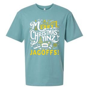 Pittsburgh Christmas Funny Yinz Jagoff Ugly Sueded Cloud Jersey T-Shirt