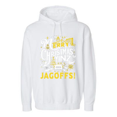 Pittsburgh Christmas Funny Yinz Jagoff Ugly Garment-Dyed Fleece Hoodie