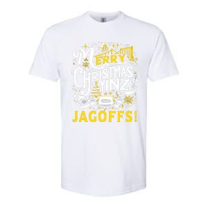 Pittsburgh Christmas Funny Yinz Jagoff Ugly Softstyle CVC T-Shirt