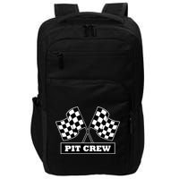 Pit Crew For Racing Party Parents Team Fast Cars Dark Impact Tech Backpack