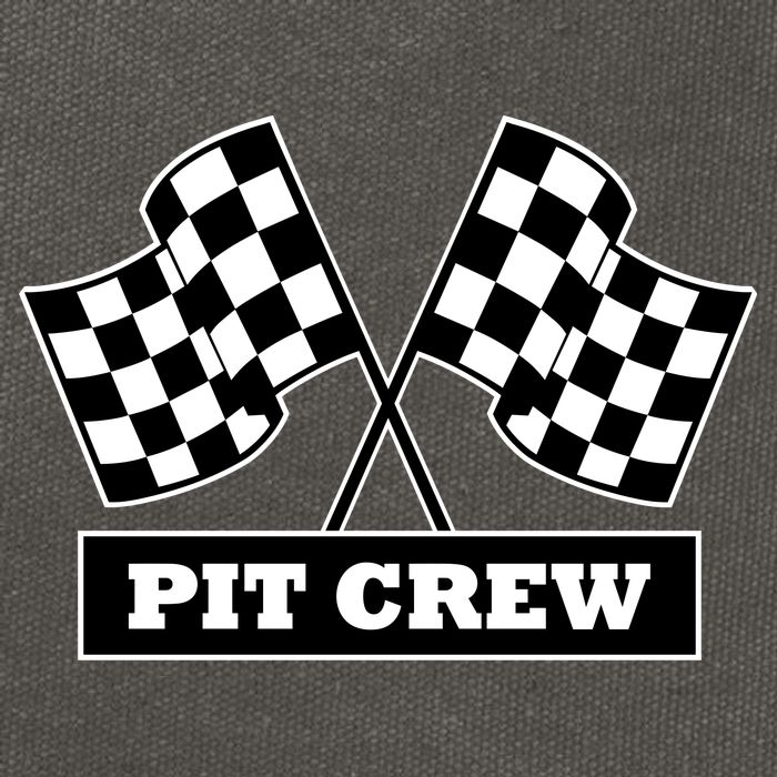 Pit Crew For Racing Party Parents Team Fast Cars Dark Cotton Canvas Backpack