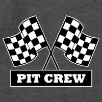 Pit Crew For Racing Party Parents Team Fast Cars Dark Vector Backpack