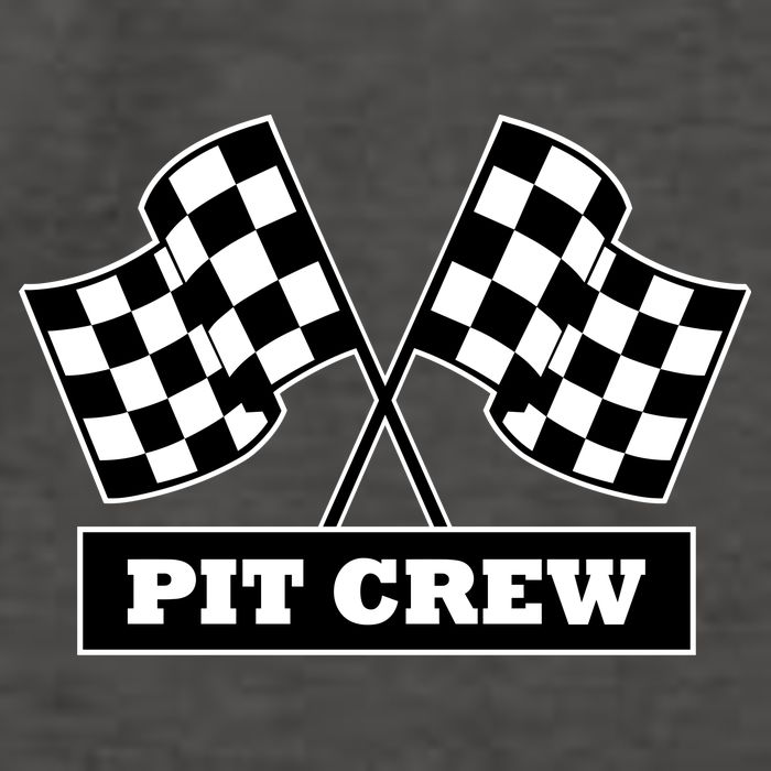 Pit Crew For Racing Party Parents Team Fast Cars Dark Vector Backpack