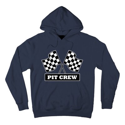 Pit Crew For Racing Party Parents Team Fast Cars Dark Hoodie