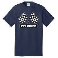 Pit Crew For Racing Party Parents Team Fast Cars Dark Tall T-Shirt