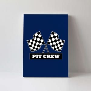 Pit Crew For Racing Party Parents Team Fast Cars Dark Canvas