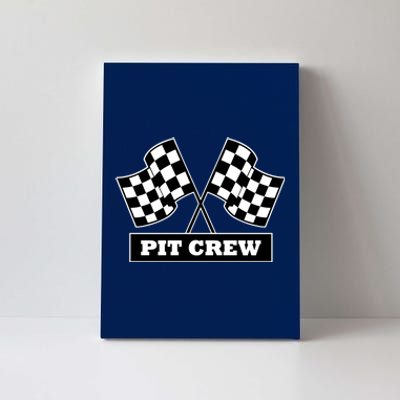 Pit Crew For Racing Party Parents Team Fast Cars Dark Canvas