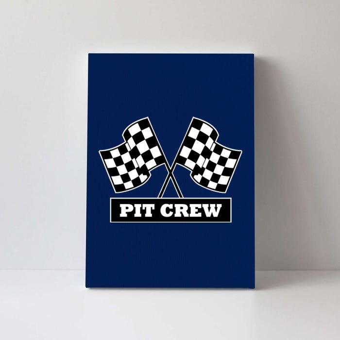 Pit Crew For Racing Party Parents Team Fast Cars Dark Canvas