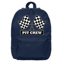 Pit Crew For Racing Party Parents Team Fast Cars Dark 16 in Basic Backpack