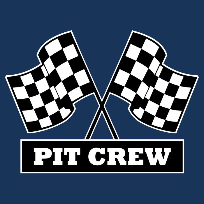 Pit Crew For Racing Party Parents Team Fast Cars Dark 16 in Basic Backpack