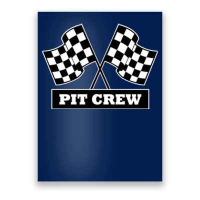 Pit Crew For Racing Party Parents Team Fast Cars Dark Poster