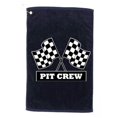 Pit Crew For Racing Party Parents Team Fast Cars Dark Platinum Collection Golf Towel