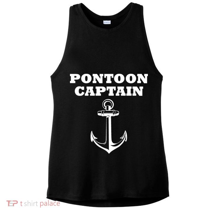 Pontoon Captain Funny Pontoon Ladies PosiCharge Tri-Blend Wicking Tank