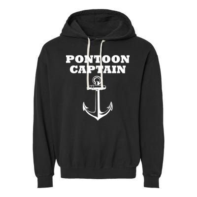 Pontoon Captain Funny Pontoon Garment-Dyed Fleece Hoodie