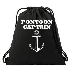 Pontoon Captain Funny Pontoon Drawstring Bag