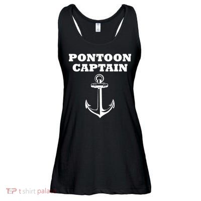 Pontoon Captain Funny Pontoon Ladies Essential Flowy Tank