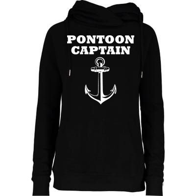 Pontoon Captain Funny Pontoon Womens Funnel Neck Pullover Hood