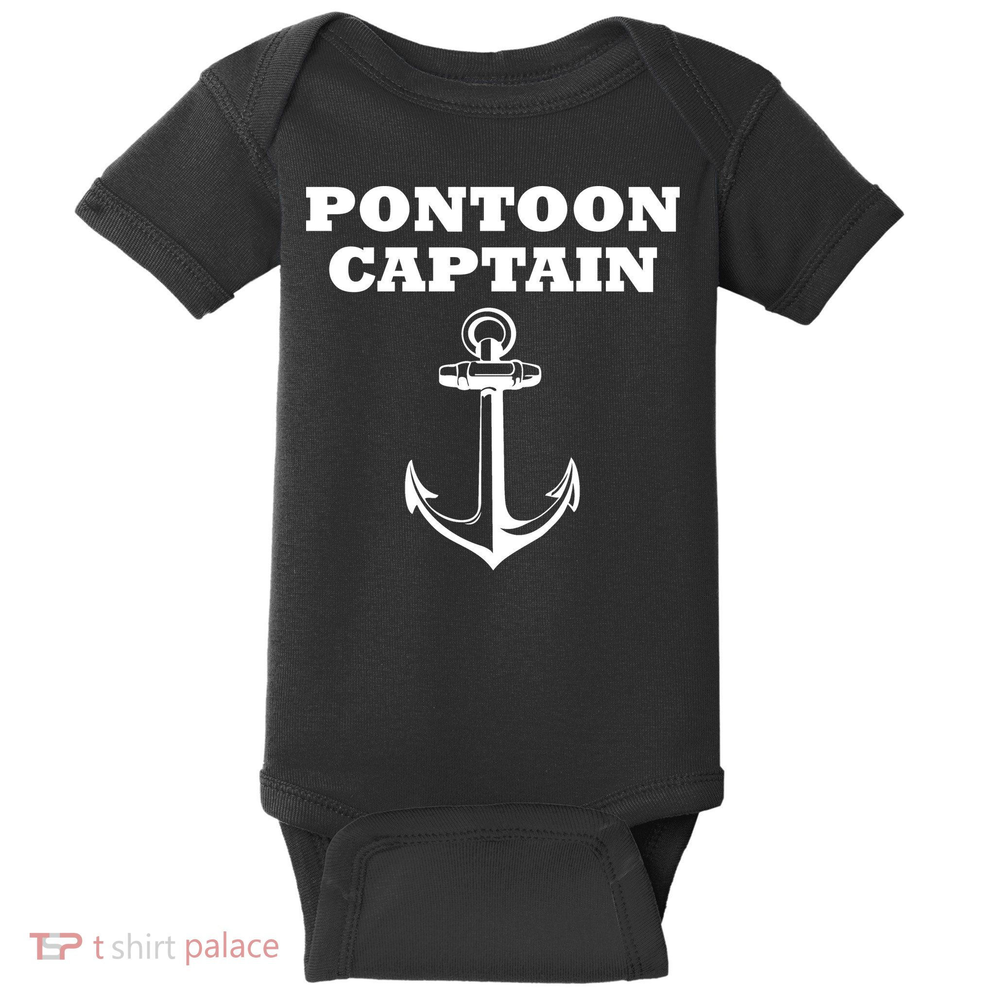 Pontoon Captain Funny Pontoon Baby Bodysuit