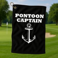 Pontoon Captain Funny Pontoon Golf Towel