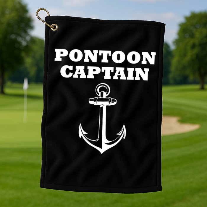 Pontoon Captain Funny Pontoon Golf Towel