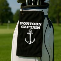 Pontoon Captain Funny Pontoon Golf Towel