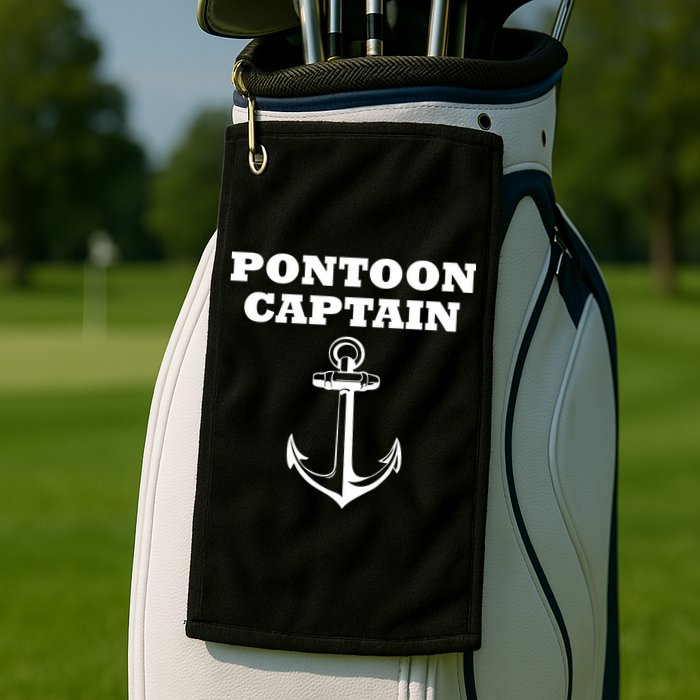 Pontoon Captain Funny Pontoon Golf Towel