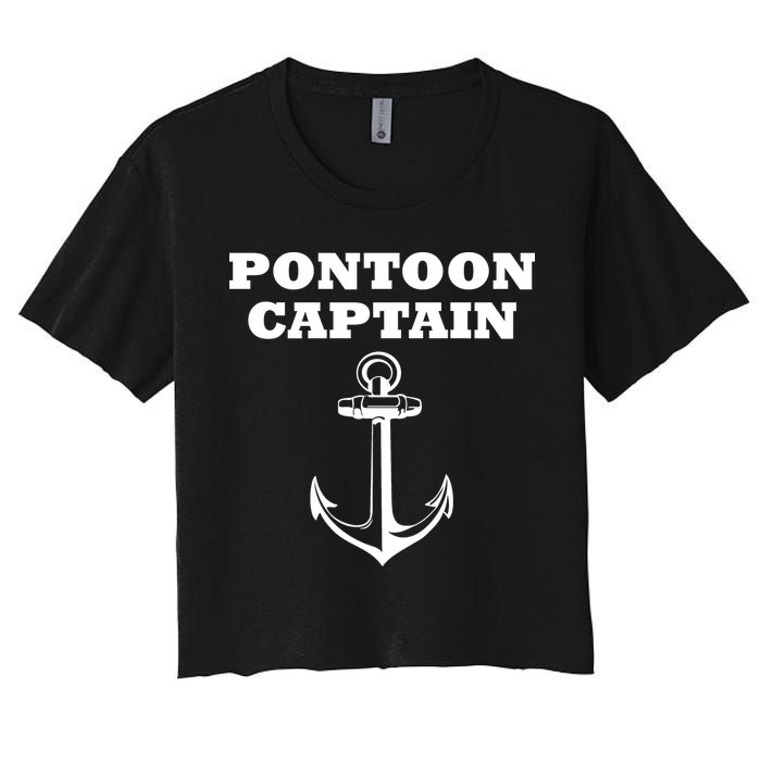 Pontoon Captain Funny Pontoon Women's Crop Top Tee