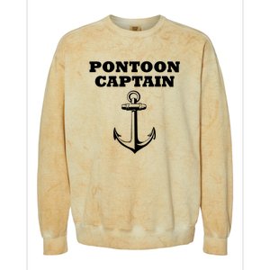 Pontoon Captain Funny Pontoon Colorblast Crewneck Sweatshirt