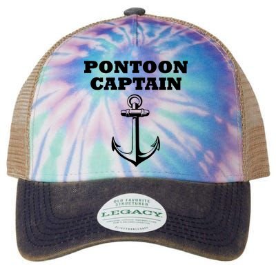 Pontoon Captain Funny Pontoon Legacy Tie Dye Trucker Hat
