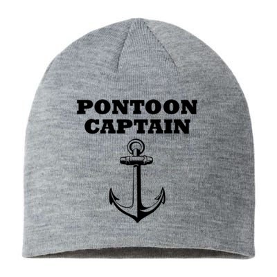 Pontoon Captain Funny Pontoon Sustainable Beanie