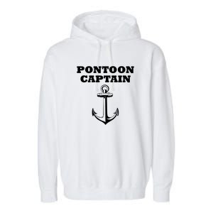 Pontoon Captain Funny Pontoon Garment-Dyed Fleece Hoodie