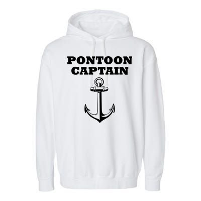 Pontoon Captain Funny Pontoon Garment-Dyed Fleece Hoodie
