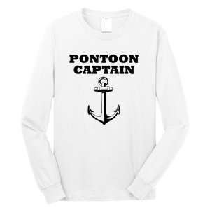 Pontoon Captain Funny Pontoon Long Sleeve Shirt