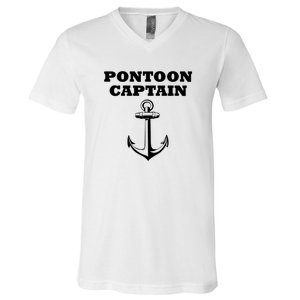 Pontoon Captain Funny Pontoon V-Neck T-Shirt