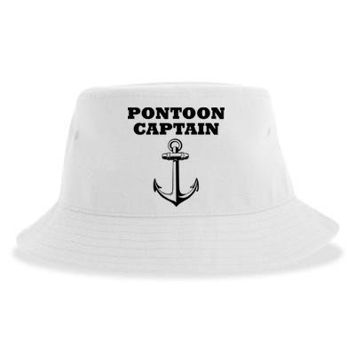 Pontoon Captain Funny Pontoon Sustainable Bucket Hat