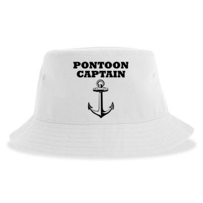 Pontoon Captain Funny Pontoon Sustainable Bucket Hat