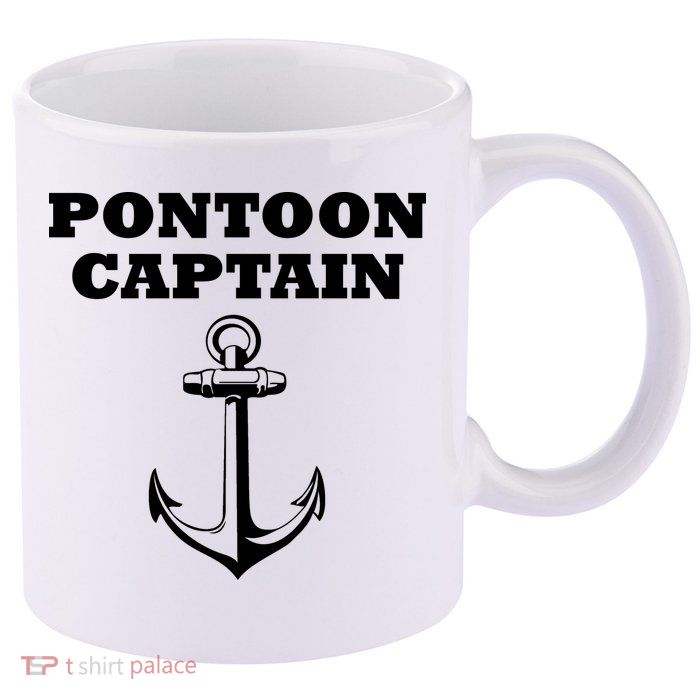 Pontoon Captain Funny Pontoon 11oz C Handle Ceramic Mug