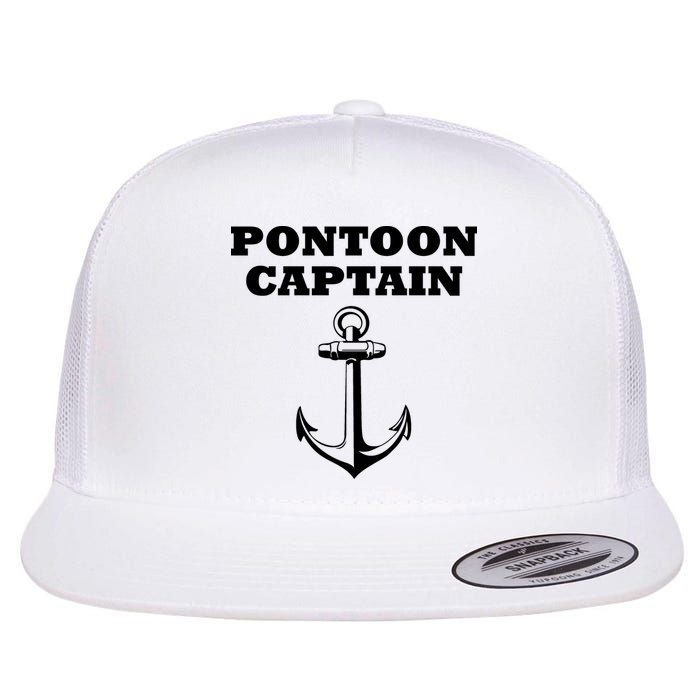 Pontoon Captain Funny Pontoon Flat Bill Trucker Hat
