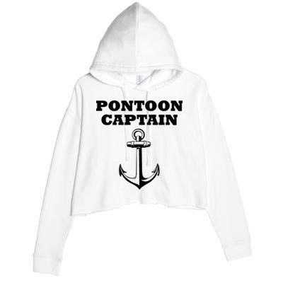 Pontoon Captain Funny Pontoon Crop Fleece Hoodie