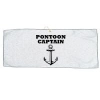 Pontoon Captain Funny Pontoon Large Microfiber Waffle Golf Towel