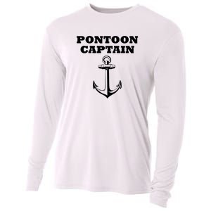 Pontoon Captain Funny Pontoon Cooling Performance Long Sleeve Crew